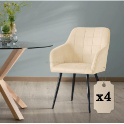 Набор стульев Akord Luxano 4pcs (Beige/Black)