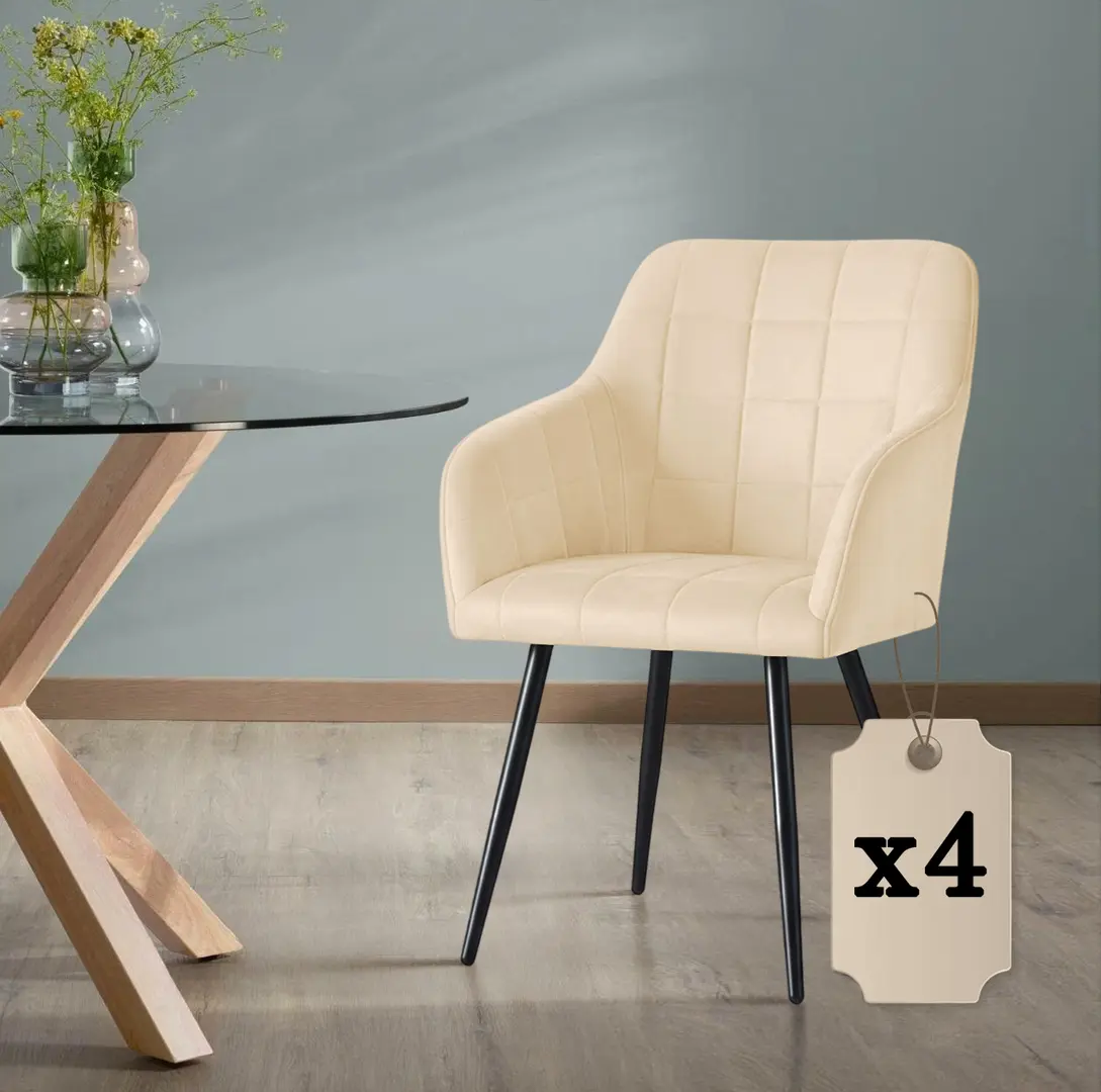Набор стульев Akord Luxano 4pcs (Beige/Black)