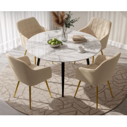 Набор стульев Akord Luxano 4pcs (Beige/Gold) Thumb