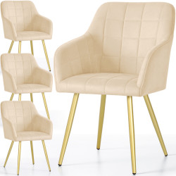 Набор стульев Akord Luxano 4pcs (Beige/Gold) Thumb