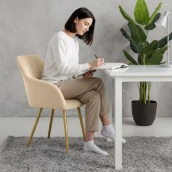 Набор стульев Akord Luxano 4pcs (Beige/Gold) Thumb