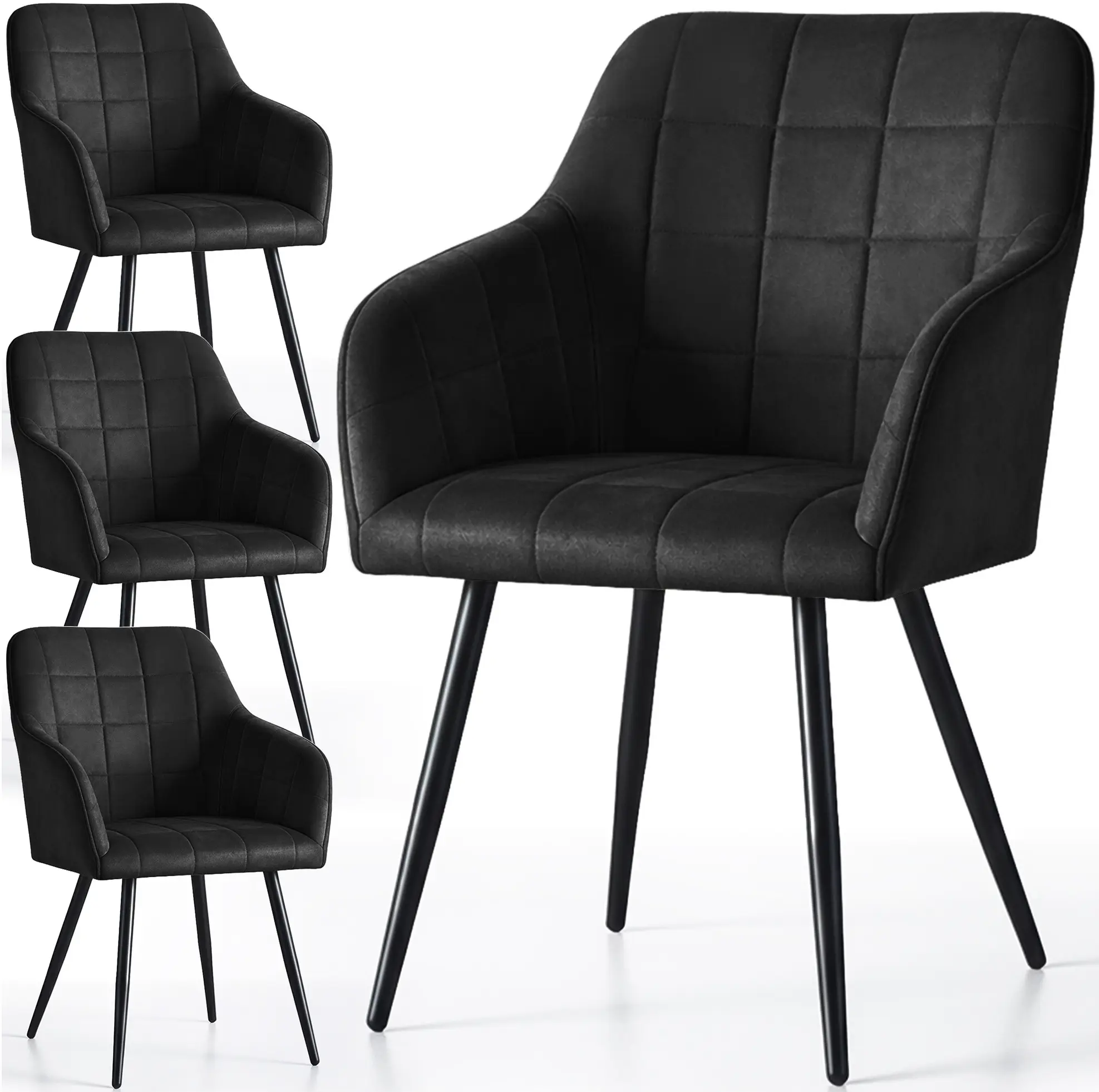 Набор стульев Akord Luxano 4pcs (Black)