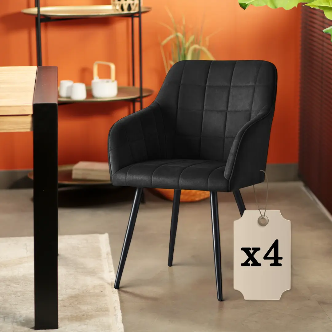 Набор стульев Akord Luxano 4pcs (Black)