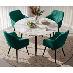 Набор стульев Akord Luxano 4pcs (Bottle Green/Black) Thumb