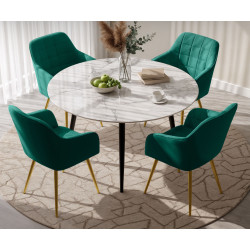 Набор стульев Akord Luxano 4pcs (Bottle Green/Gold) Thumb