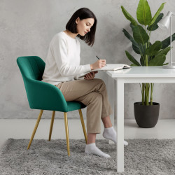 Набор стульев Akord Luxano 4pcs (Bottle Green/Gold) Thumb