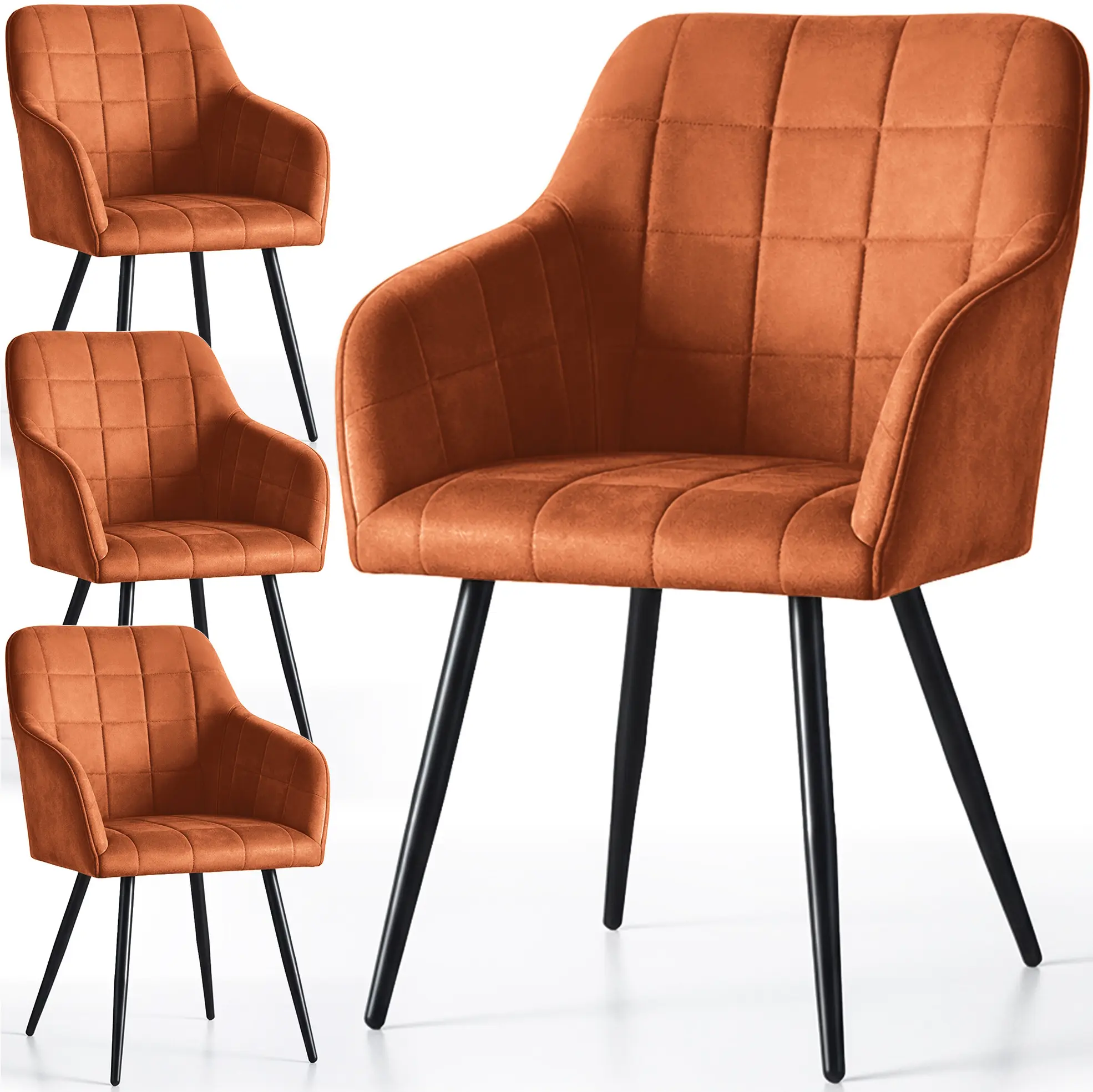 Set scaune Akord Luxano 4pcs (Copper/Black)