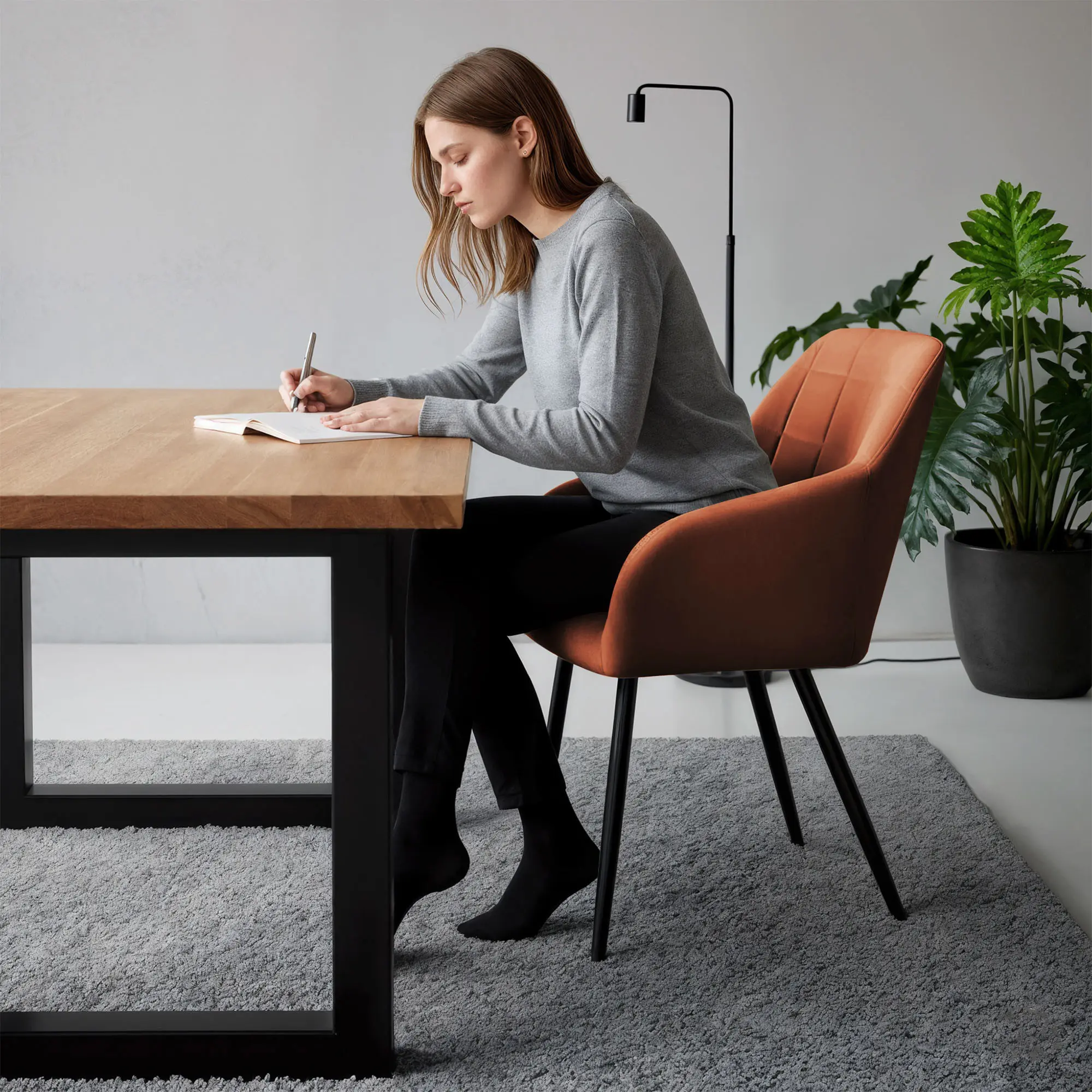 Set scaune Akord Luxano 4pcs (Copper/Black)