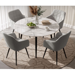 Набор стульев Akord Luxano 4pcs (Grey/Black) Thumb