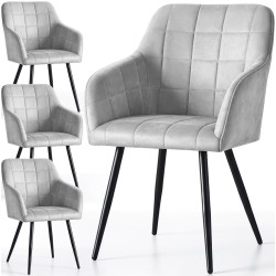 Набор стульев Akord Luxano 4pcs (Grey/Black) Thumb