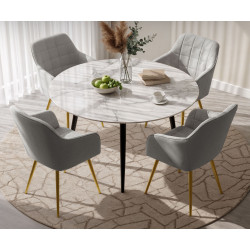 Набор стульев Akord Luxano 4pcs (Grey/Gold) Thumb