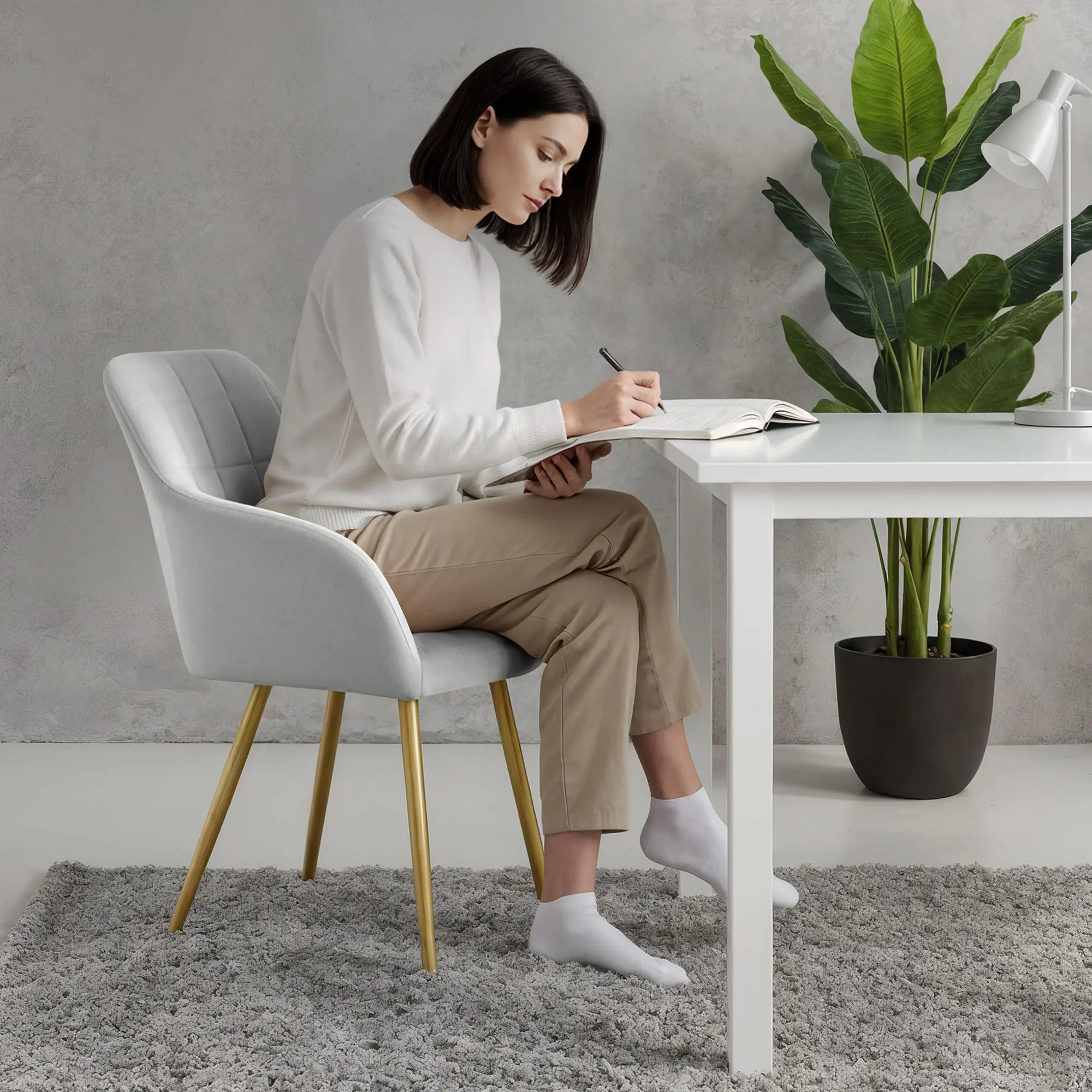 Набор стульев Akord Luxano 4pcs (Grey/Gold)