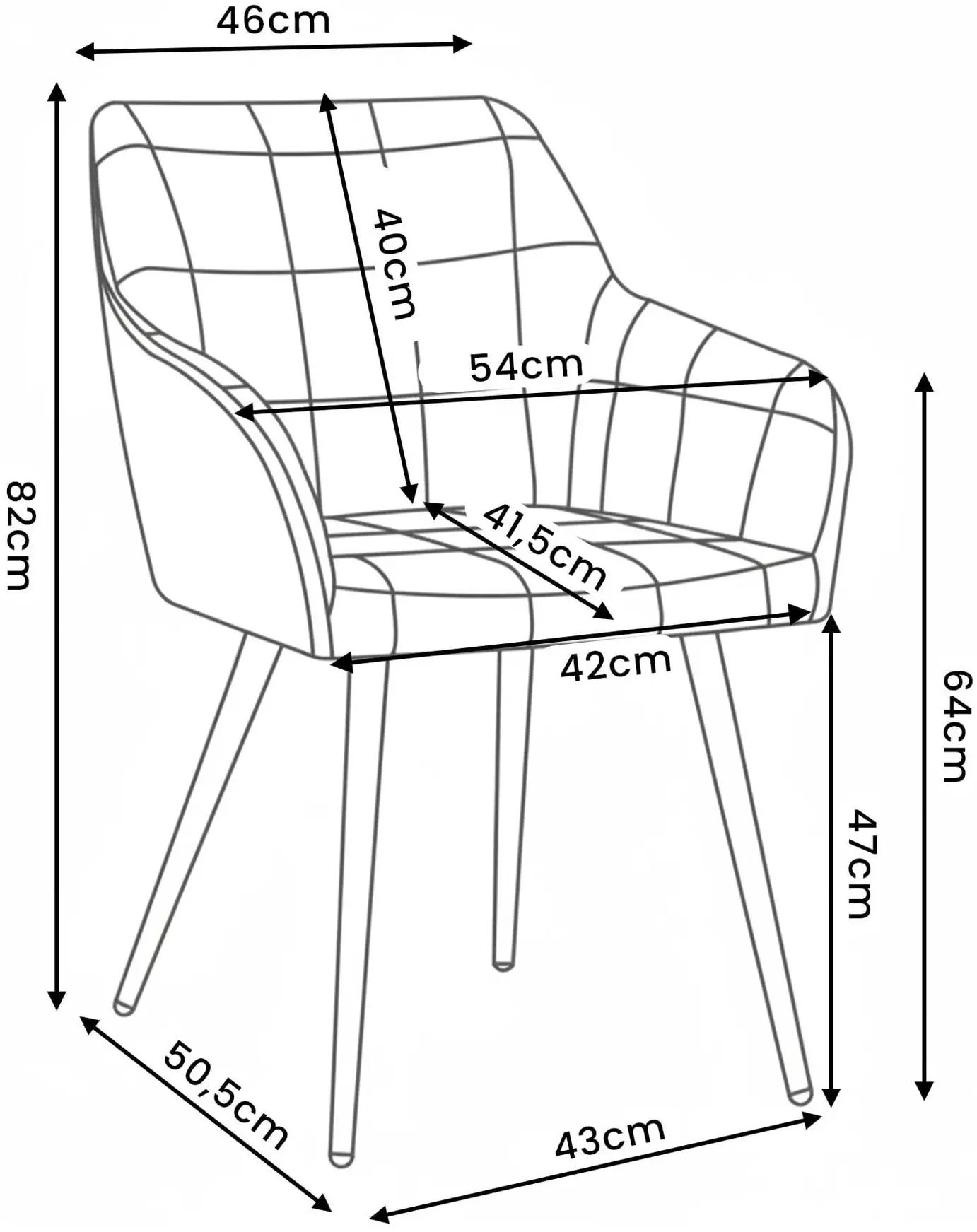 Набор стульев Akord Luxano 6pcs (Beige/Black)