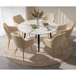 Набор стульев Akord Luxano 6pcs (Beige/Gold) Thumb