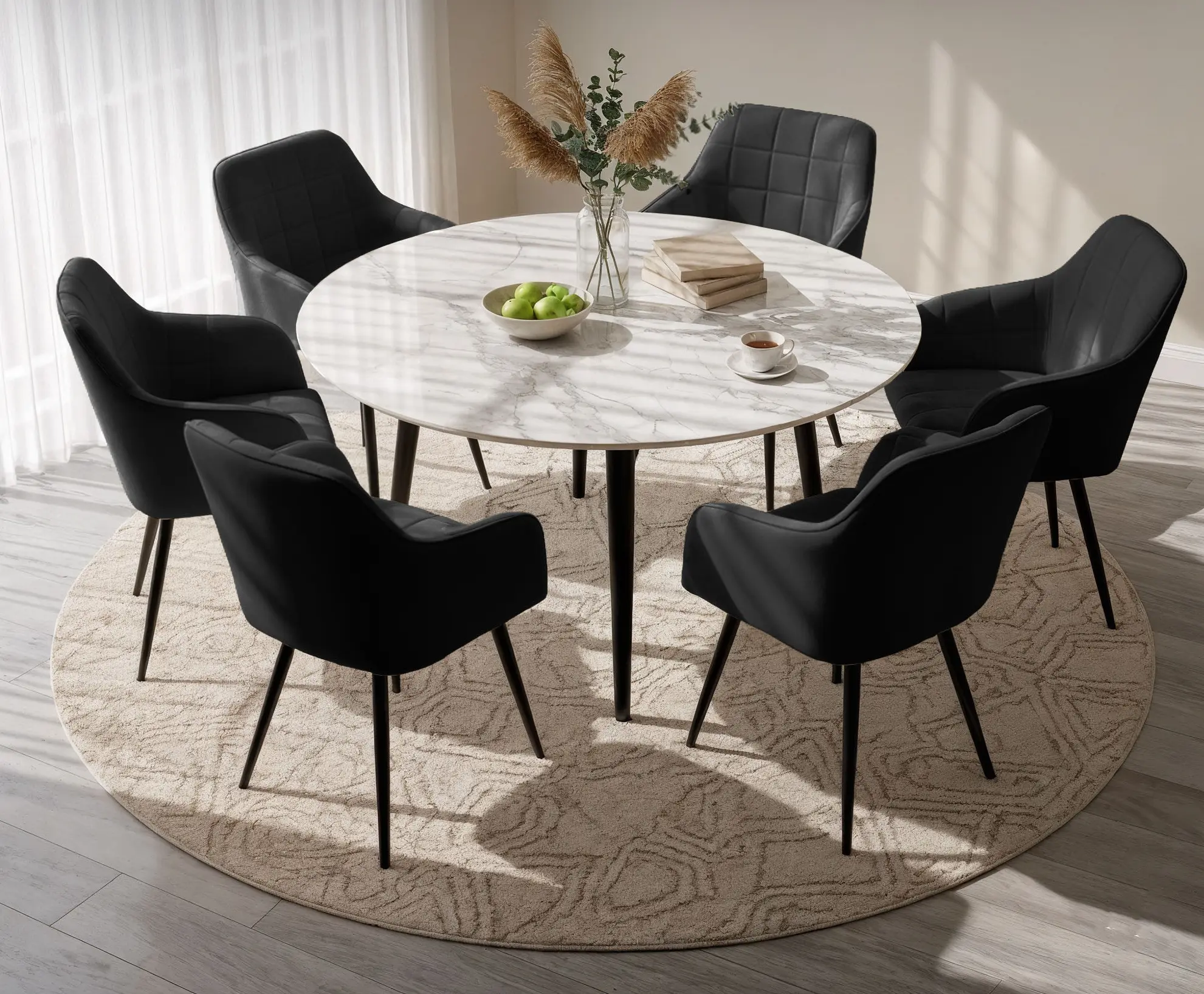 Набор стульев Akord Luxano 6pcs (Black)