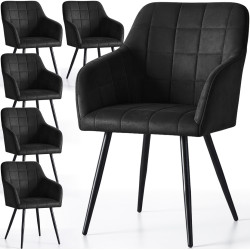 Набор стульев Akord Luxano 6pcs (Black) Thumb