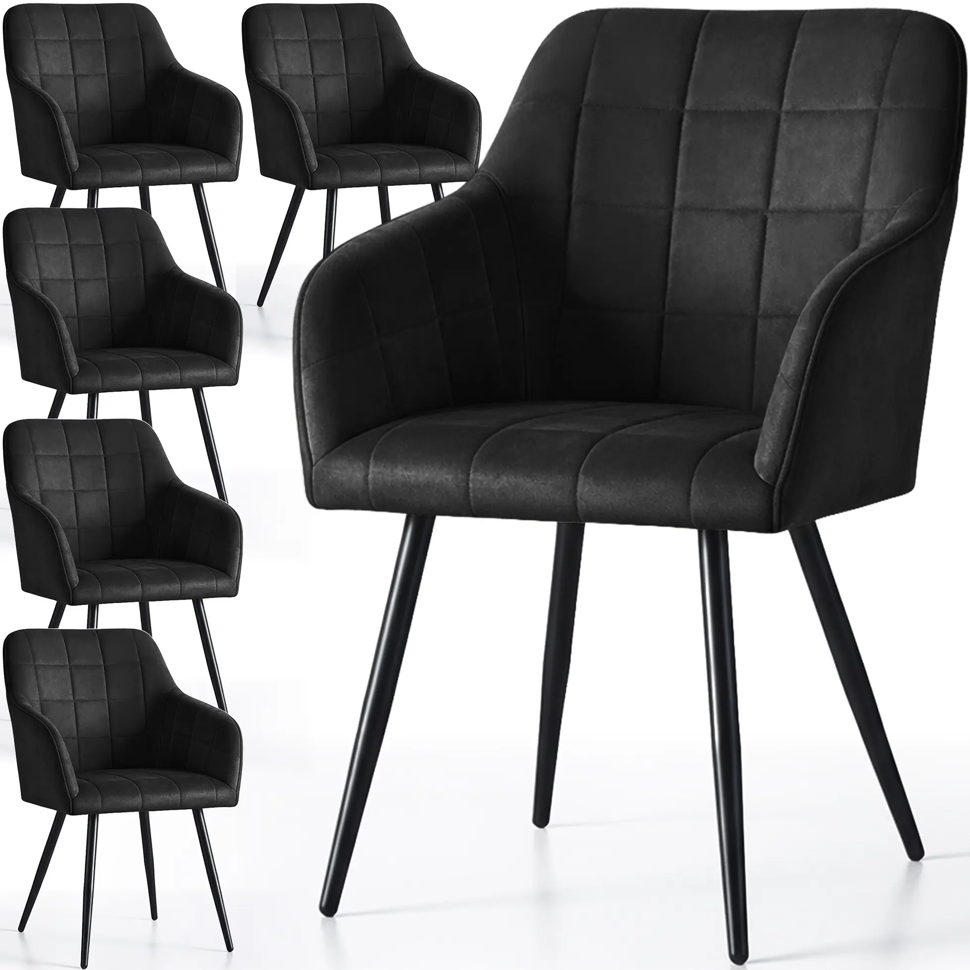 Набор стульев Akord Luxano 6pcs (Black)