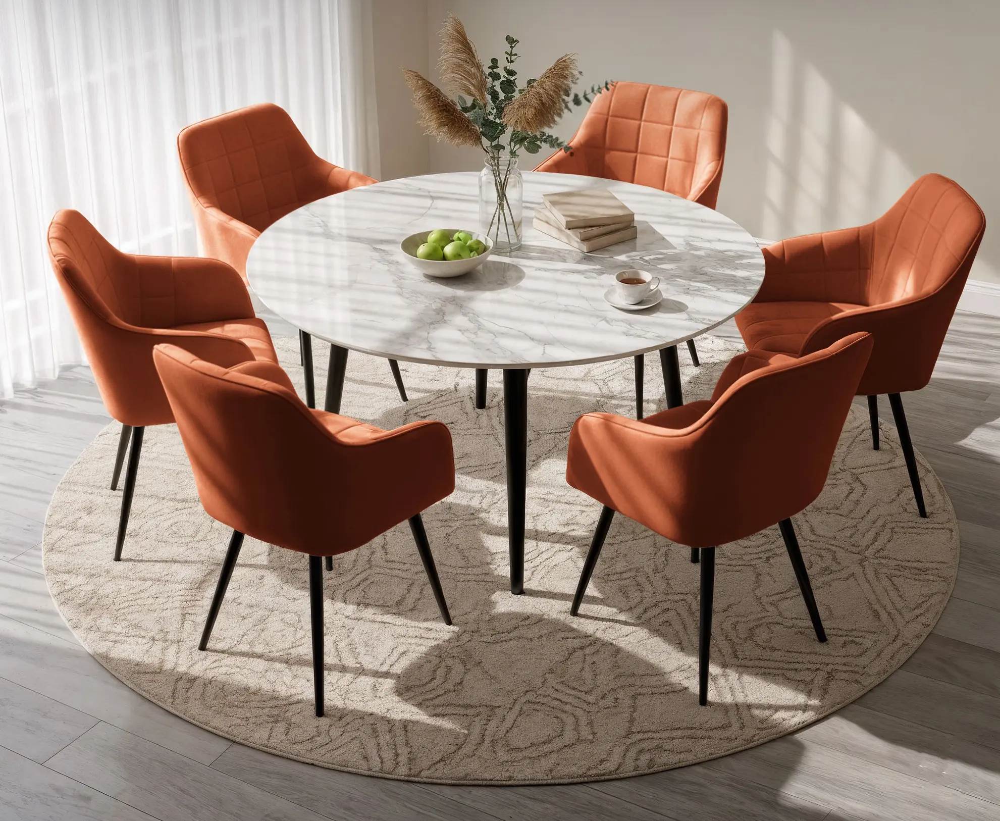 Набор стульев Akord Luxano 6pcs (Copper/Black)