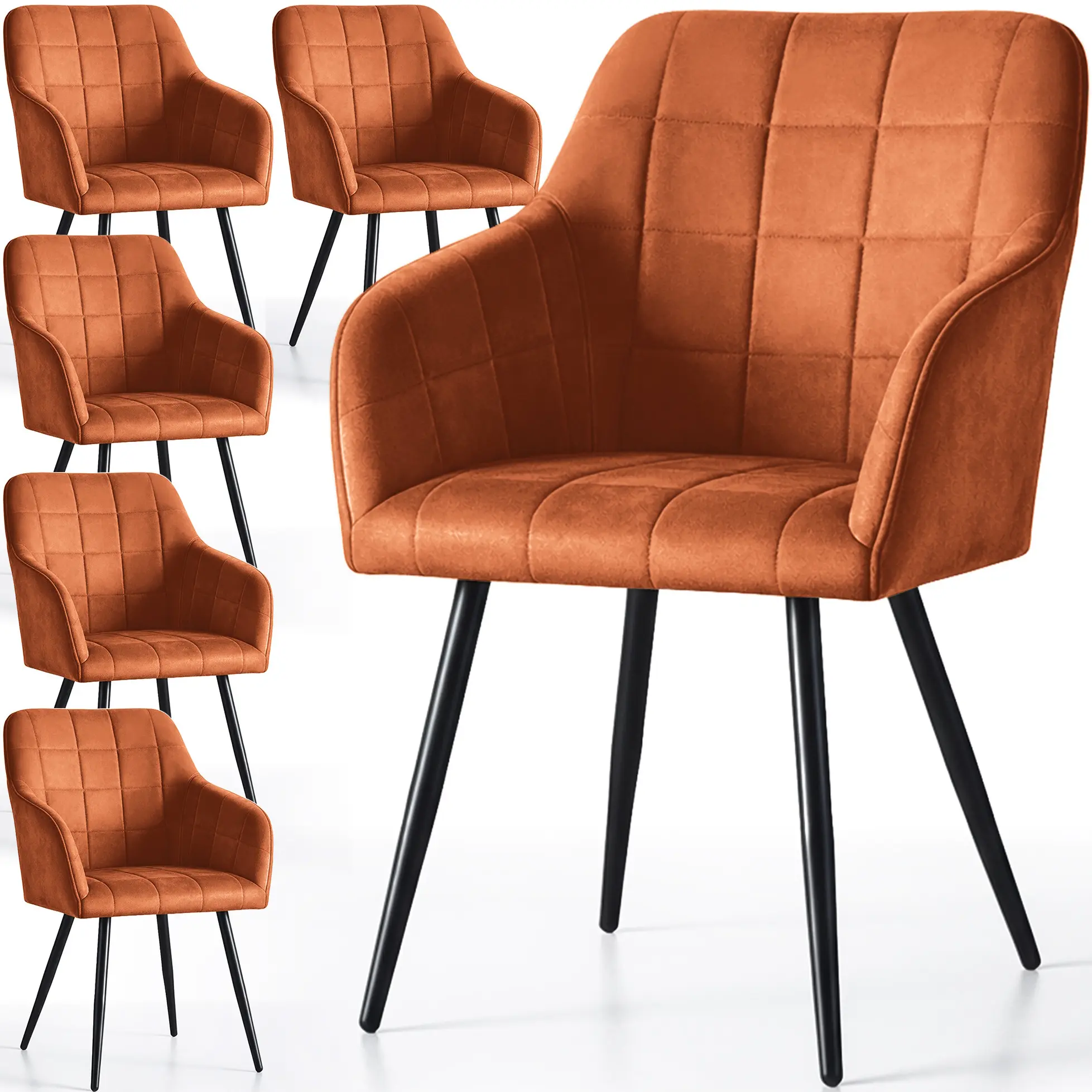 Набор стульев Akord Luxano 6pcs (Copper/Black)