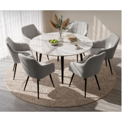 Набор стульев Akord Luxano 6pcs (Grey/Black) Thumb