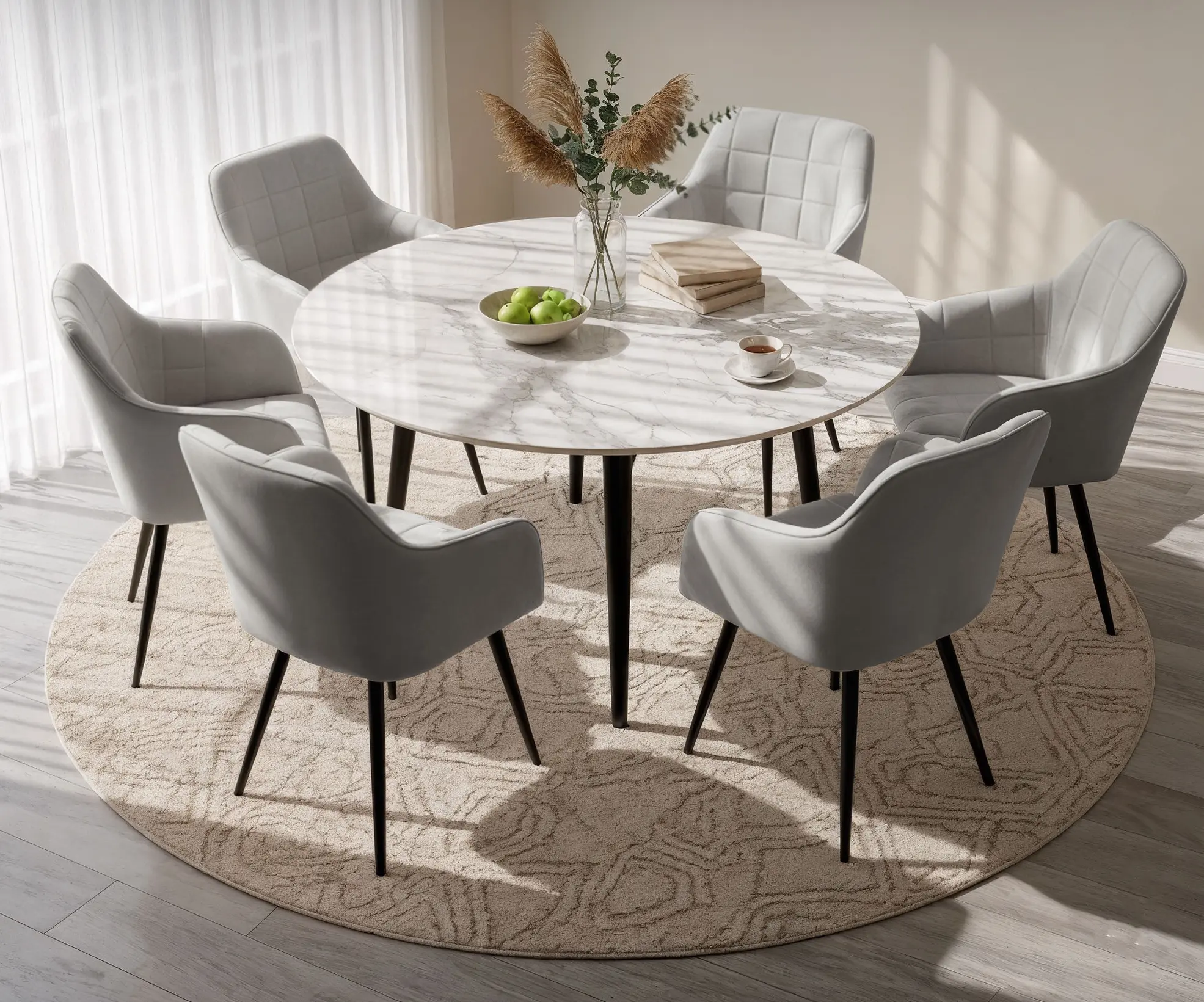 Набор стульев Akord Luxano 6pcs (Grey/Black)