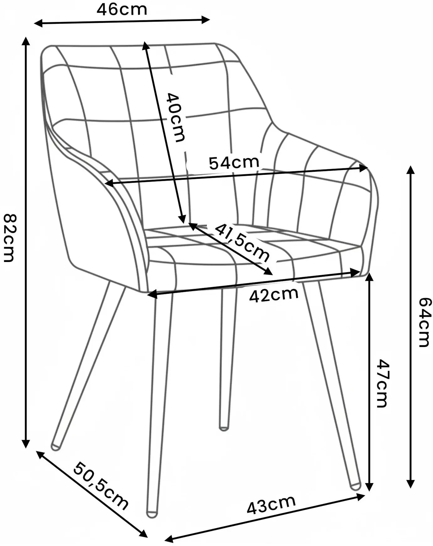 Набор стульев Akord Luxano 6pcs (Grey/Black)