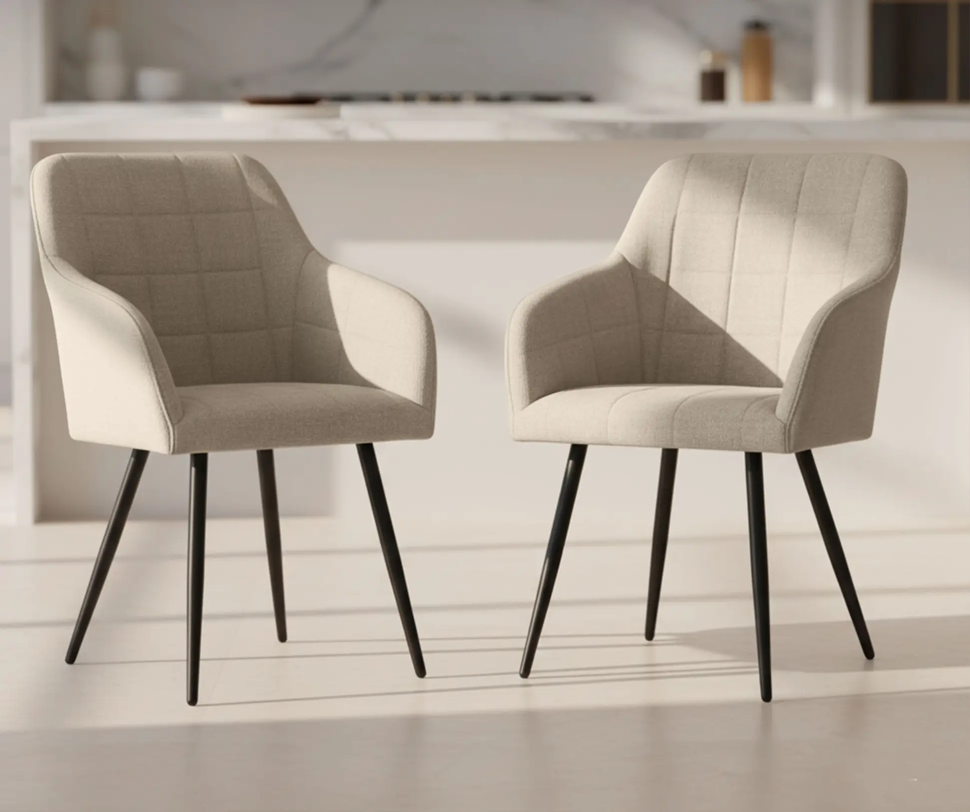 Set scaune Akord Luxano Lumos 2pcs (Beige/Black) - 2