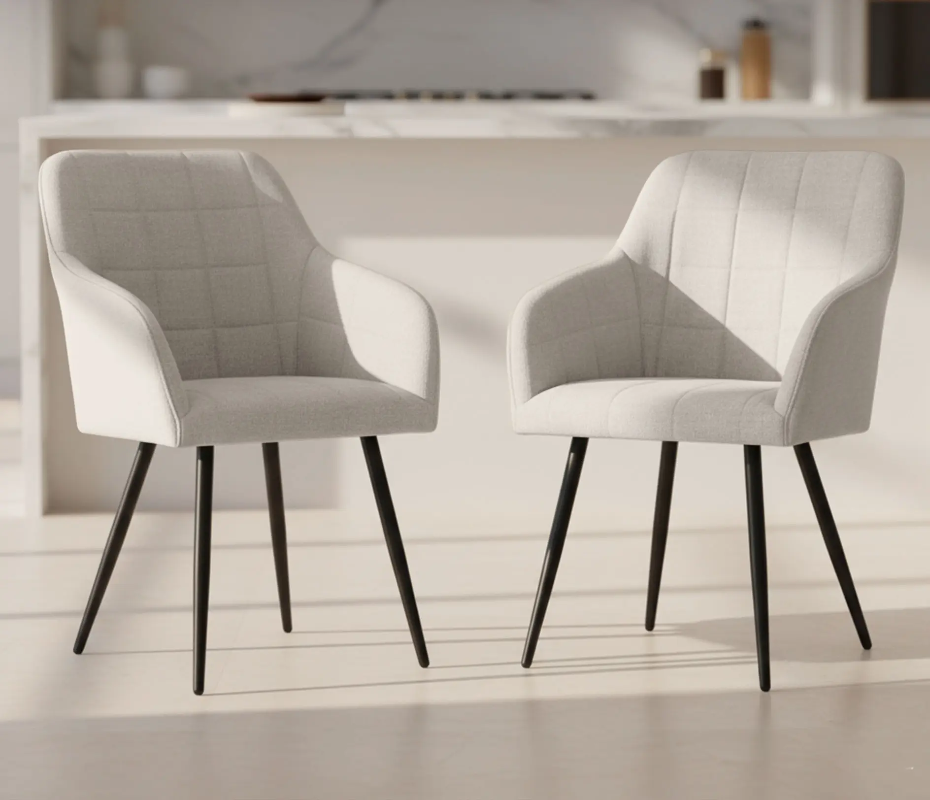 Set scaune Akord Luxano Lumos 2pcs (Cream/Black)