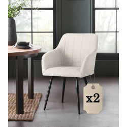 Set scaune Akord Luxano Lumos 2pcs (Cream/Black)