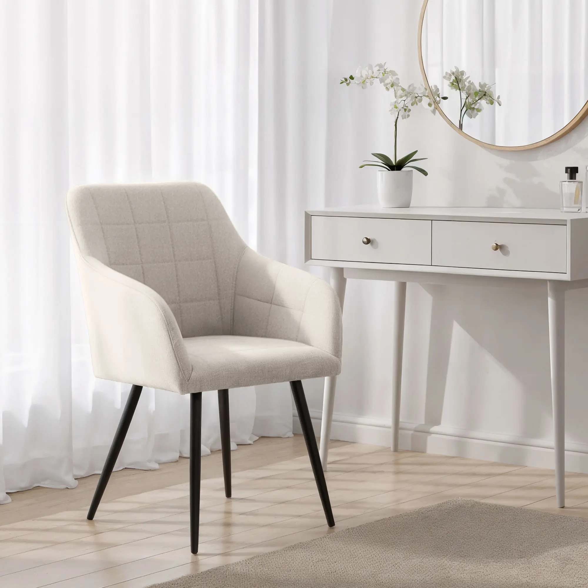 Set scaune Akord Luxano Lumos 2pcs (Cream/Black)