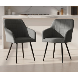 Set scaune Akord Luxano Lumos 2pcs (Dark Graphite/Black) Thumb