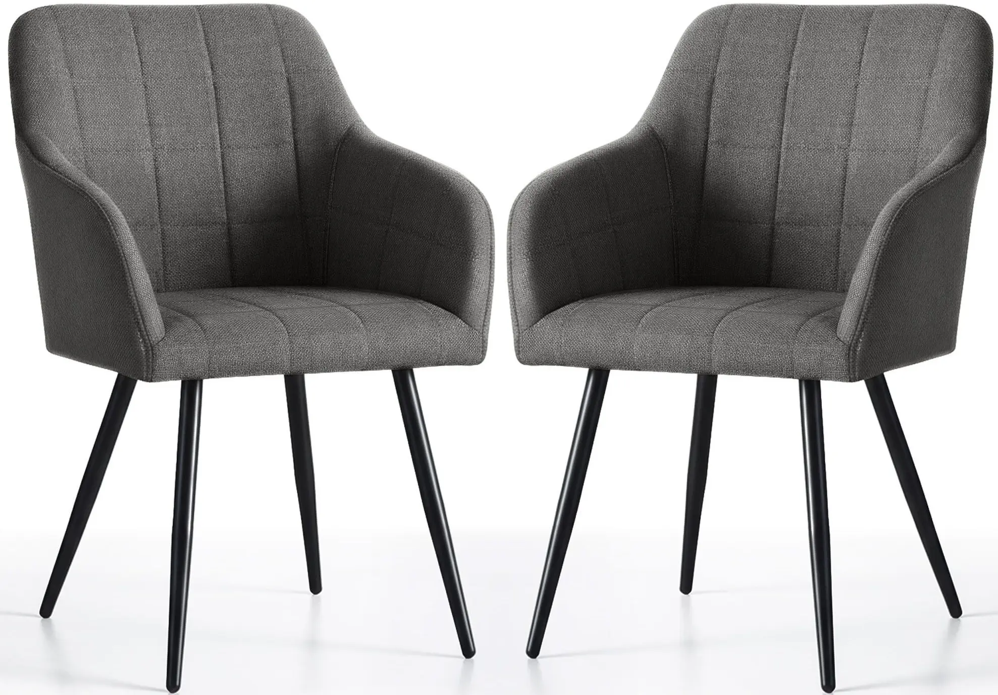 Set scaune Akord Luxano Lumos 2pcs (Dark Graphite/Black)