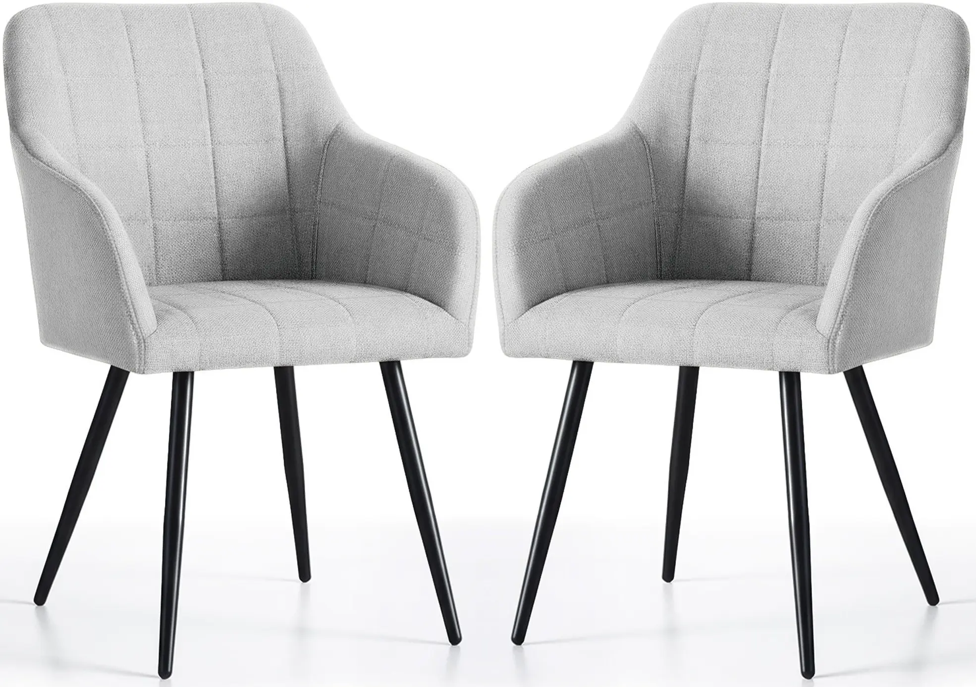 Set scaune Akord Luxano Lumos 2pcs (Light Grey/Black)