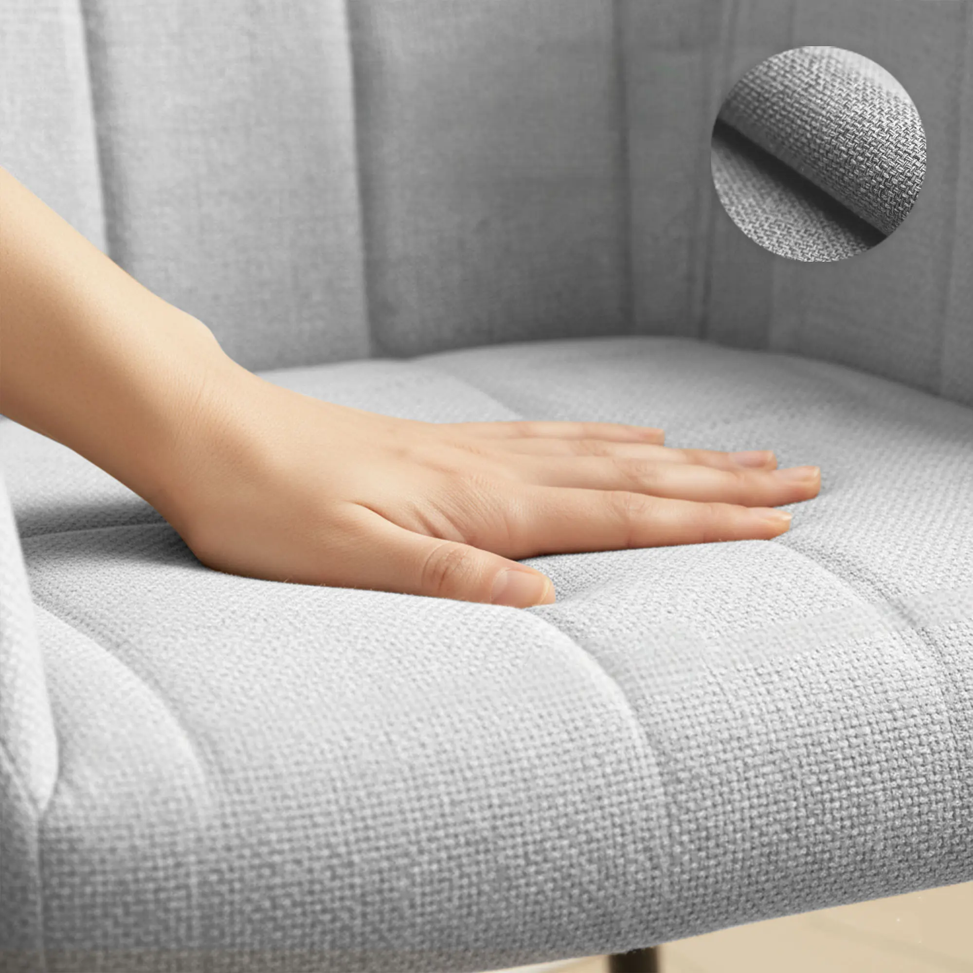 Set scaune Akord Luxano Lumos 2pcs (Light Grey/Black)