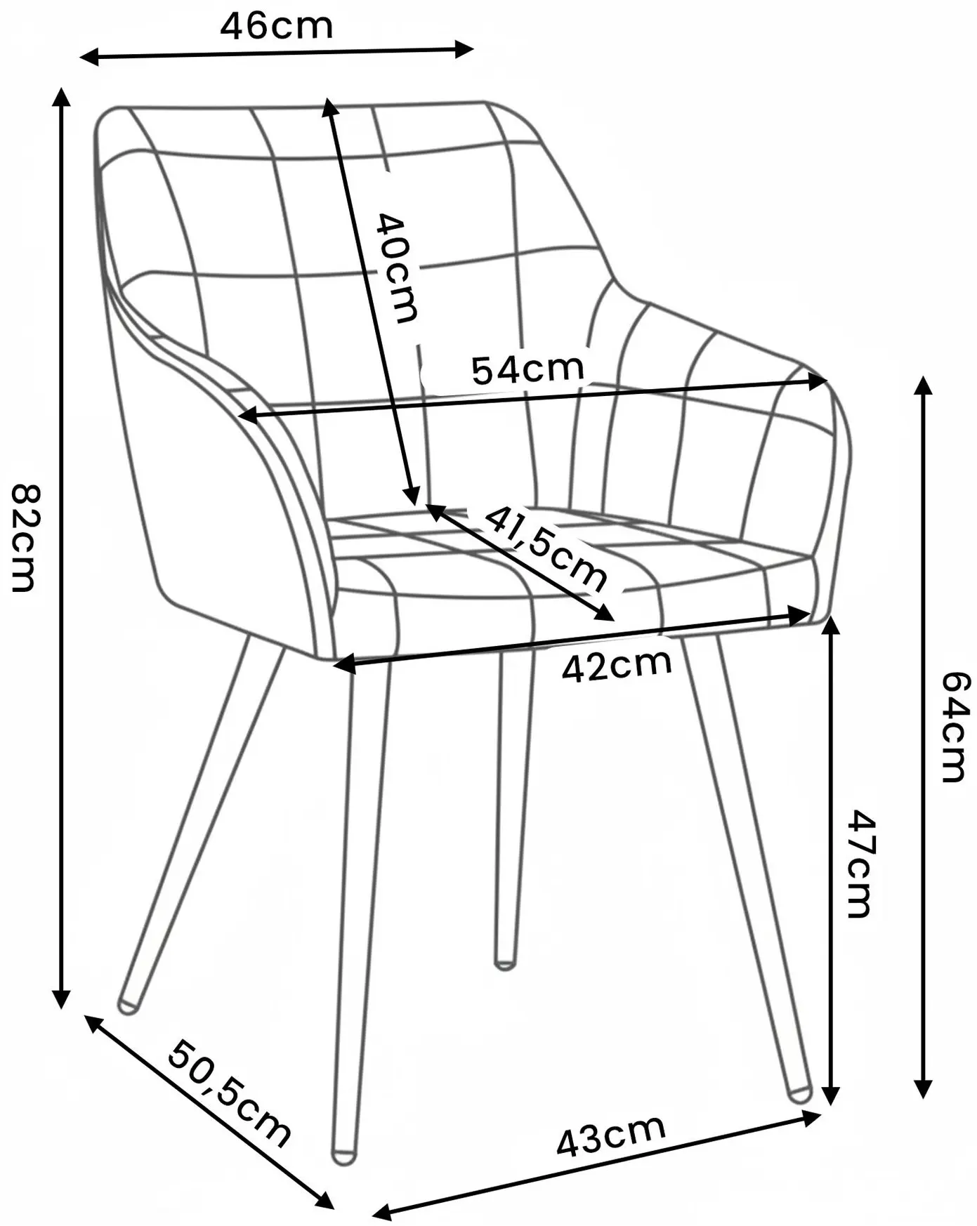 Set scaune Akord Luxano Lumos 2pcs (Light Grey/Black)