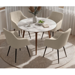 Set scaune Akord Luxano Lumos 4pcs (Beige/Black) Thumb