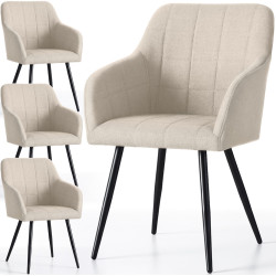 Set scaune Akord Luxano Lumos 4pcs (Beige/Black) Thumb