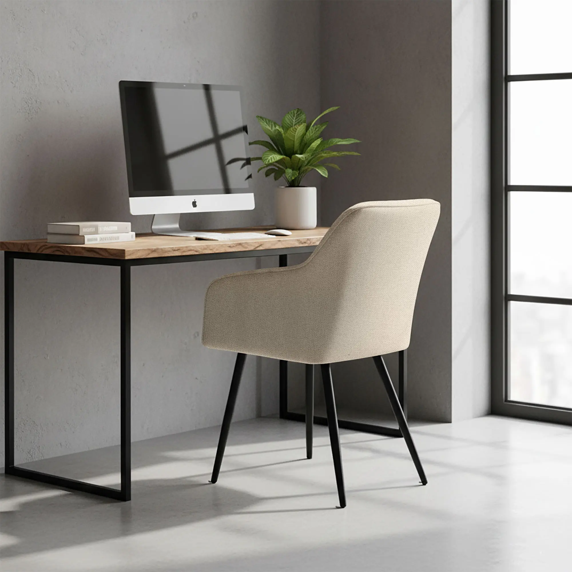 Set scaune Akord Luxano Lumos 4pcs (Beige/Black) - 9