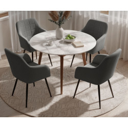 Set scaune Akord Luxano Lumos 4pcs (Dark Graphite/Black) Thumb