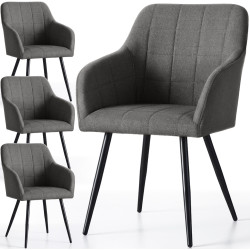 Set scaune Akord Luxano Lumos 4pcs (Dark Graphite/Black) Thumb