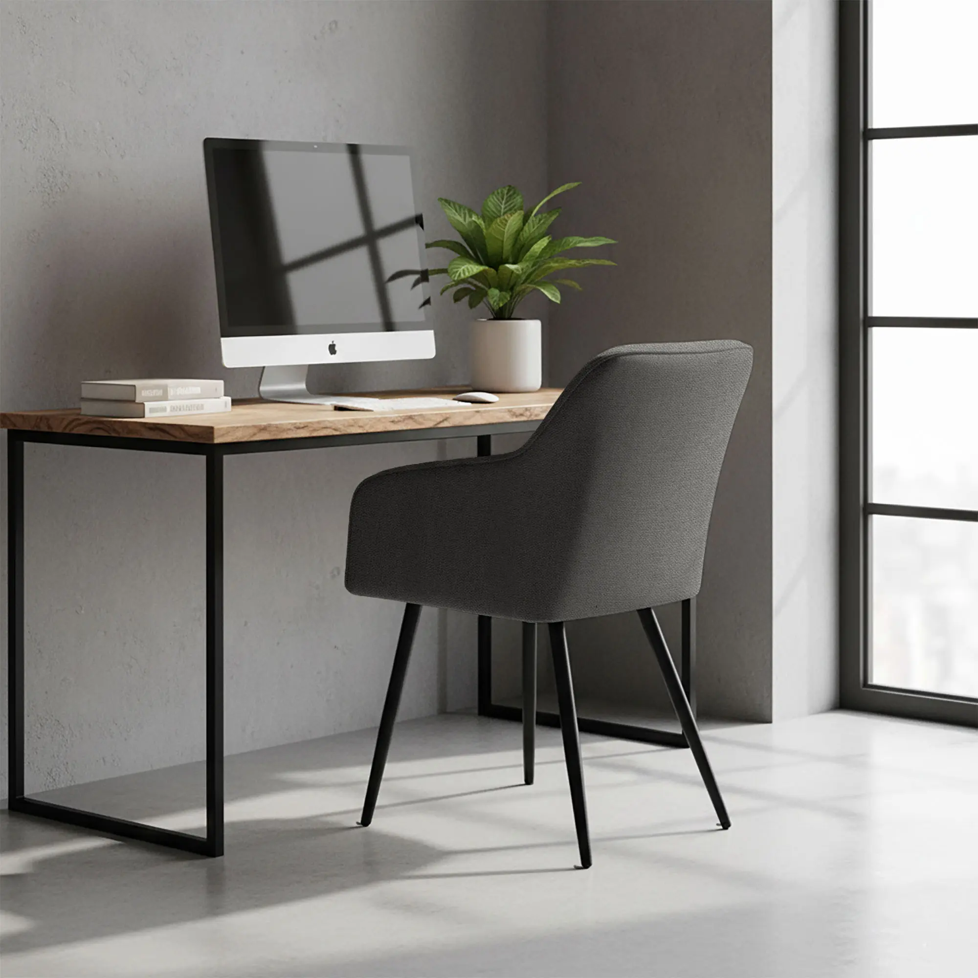 Set scaune Akord Luxano Lumos 4pcs (Dark Graphite/Black)