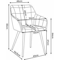 Set scaune Akord Luxano Lumos 4pcs (Dark Graphite/Black) Thumb