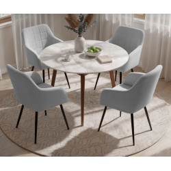 Set scaune Akord Luxano Lumos 4pcs (Light Grey/Black) Thumb