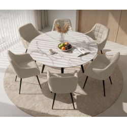 Набор стульев Akord Luxano Lumos 6pcs (Beige/Black) Thumb