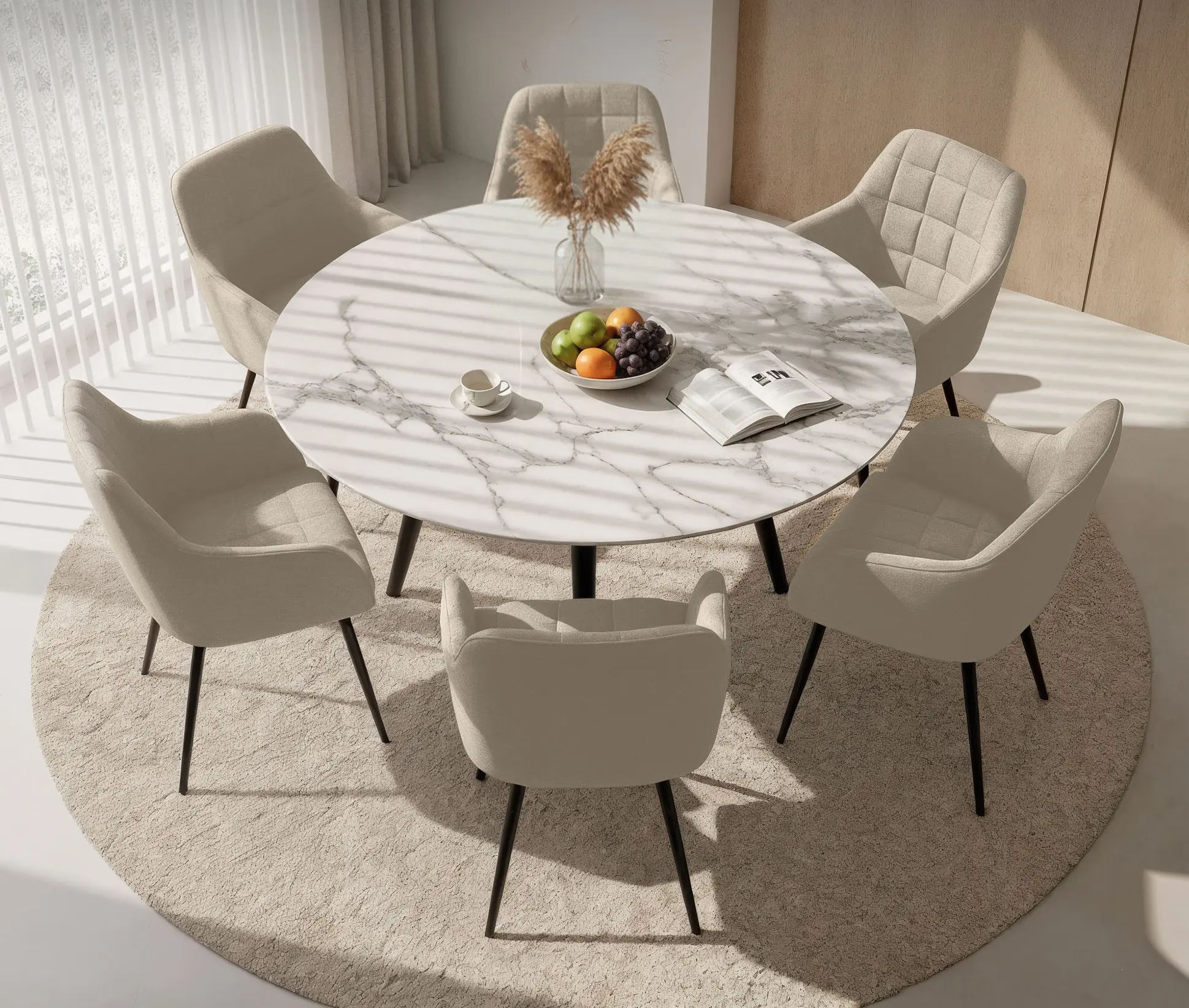 Набор стульев Akord Luxano Lumos 6pcs (Beige/Black) - 2