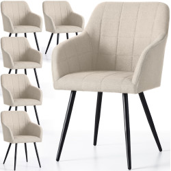 Набор стульев Akord Luxano Lumos 6pcs (Beige/Black) Thumb