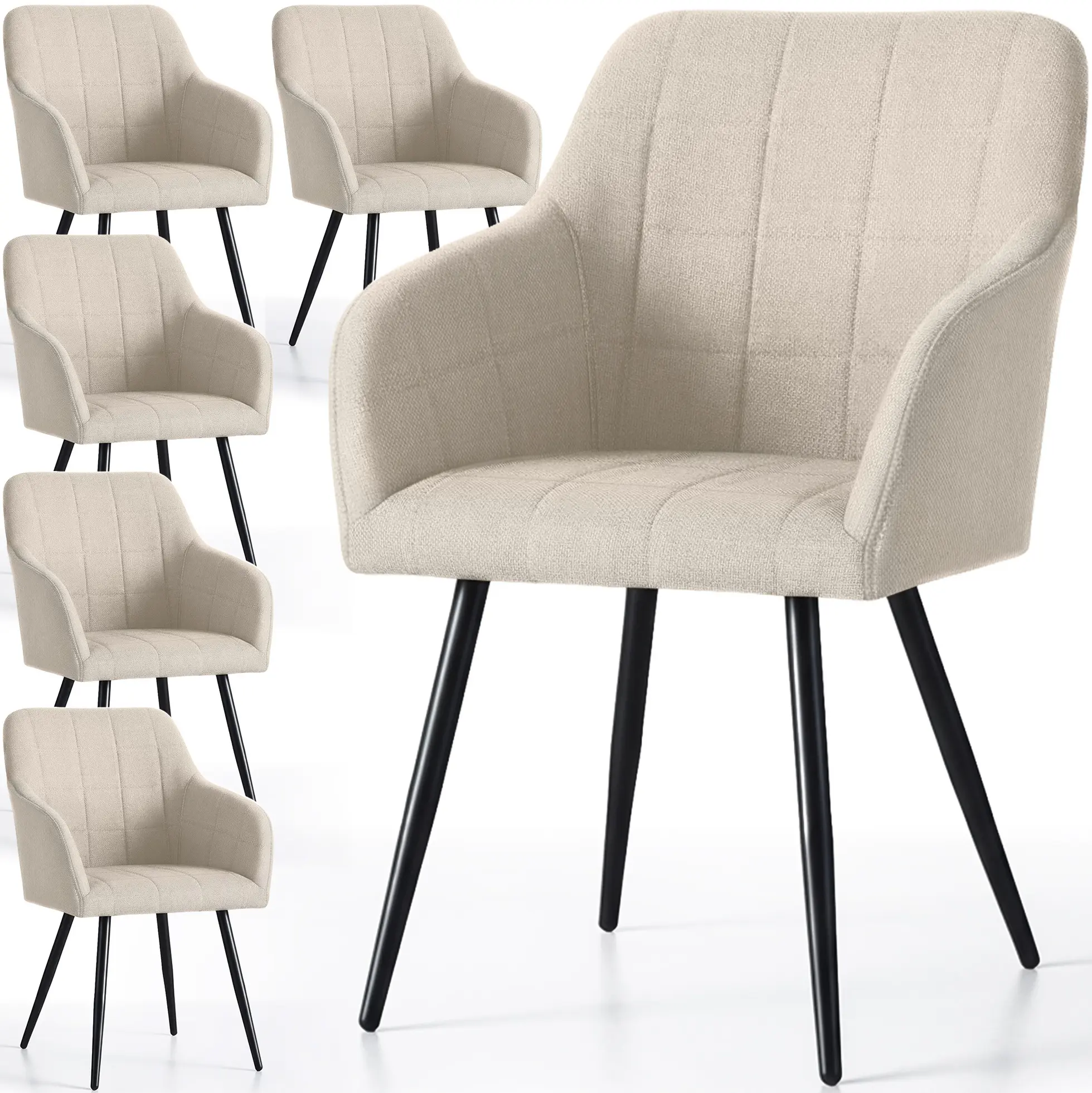 Набор стульев Akord Luxano Lumos 6pcs (Beige/Black) - 3