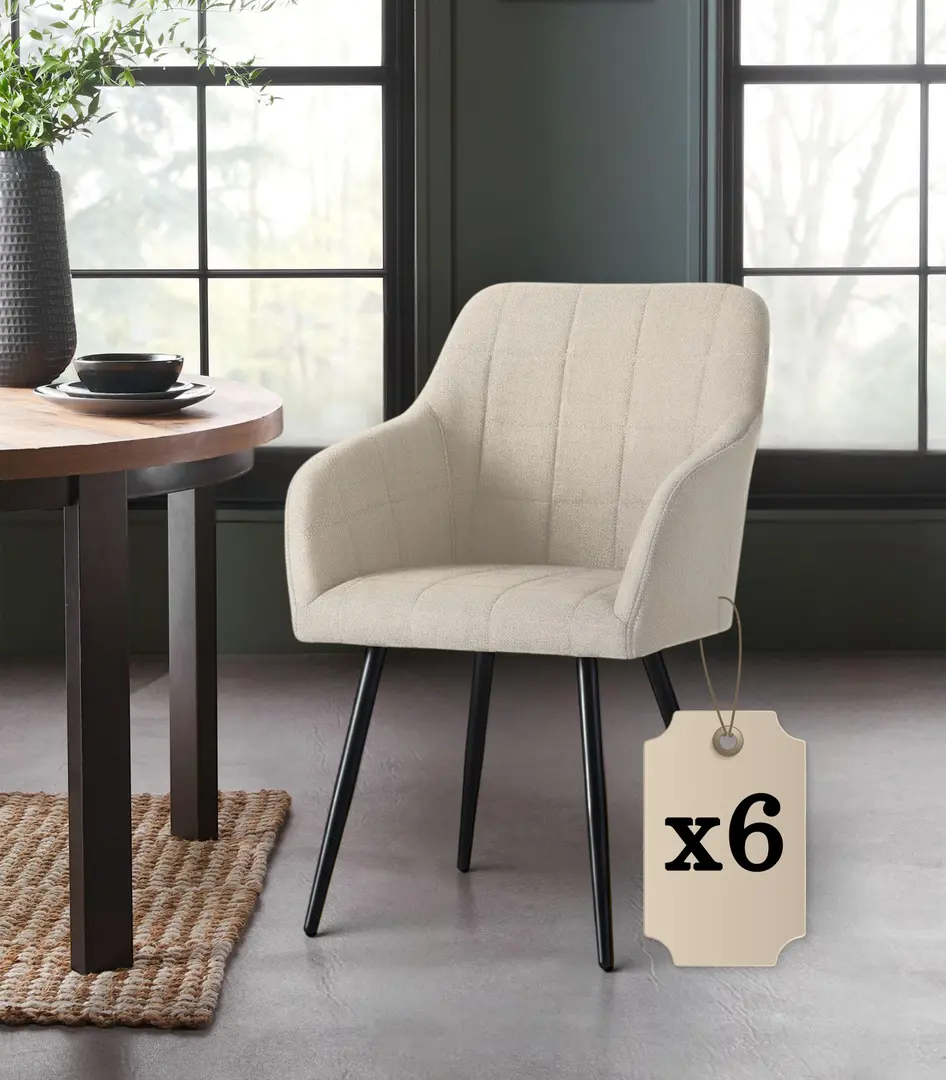 Набор стульев Akord Luxano Lumos 6pcs (Beige/Black)