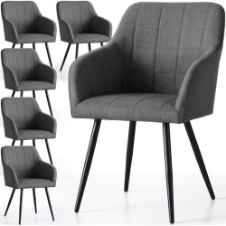 Set scaune Akord Luxano Lumos 6pcs (Dark Graphite/Black) Thumb