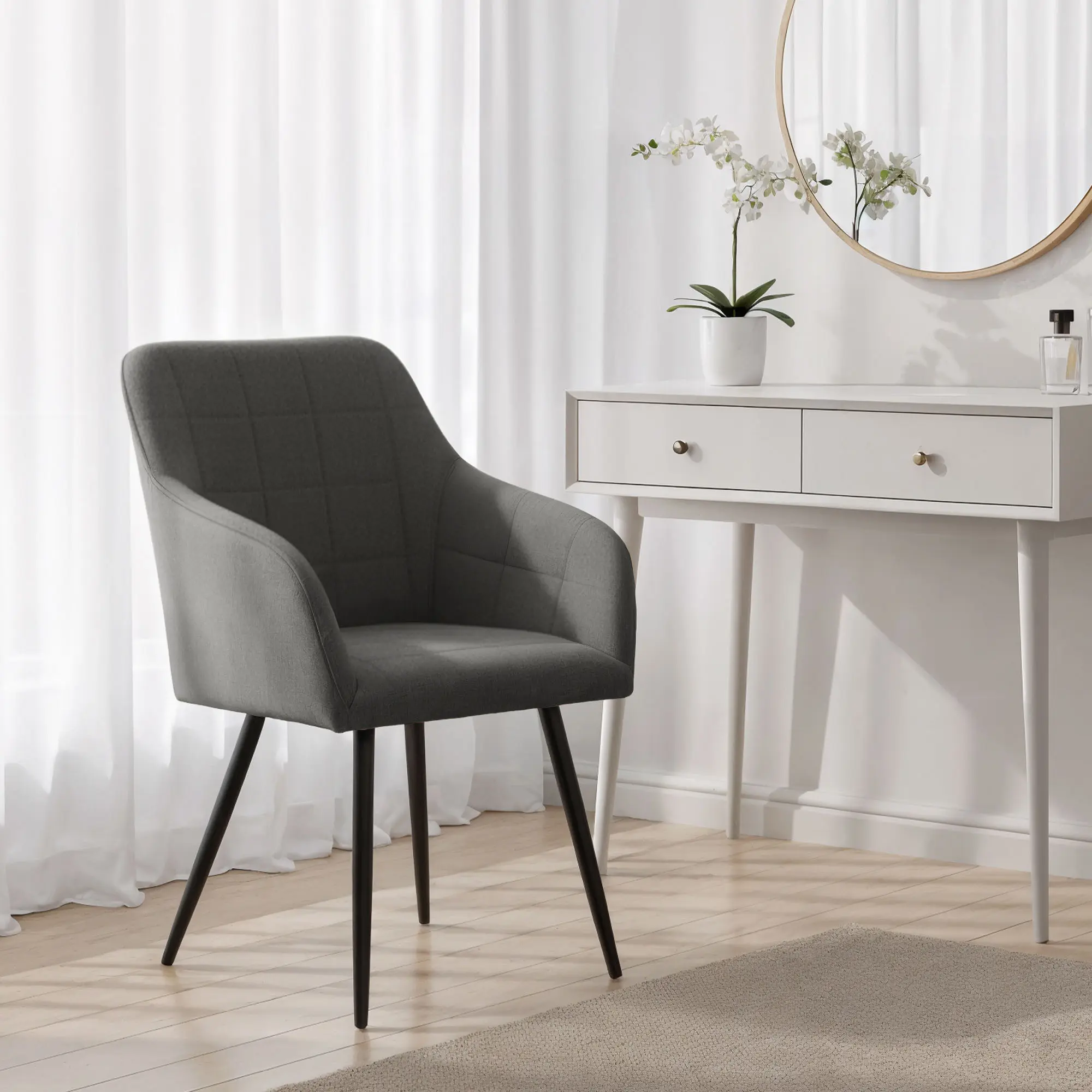 Set scaune Akord Luxano Lumos 6pcs (Dark Graphite/Black)